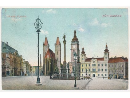 19 - Hradec Králové, partie z náměstí, cca 1919