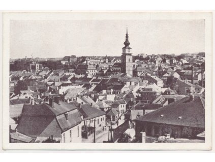 67 - Třebíč, celkový pohled na město, cca 1952