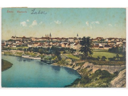 34 - Lounsko, Žatec (Saaz), celkový pohled, cca 1912
