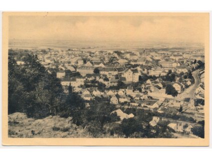 27 - Kladensko, Slaný, celkový pohled na město, cca 1952
