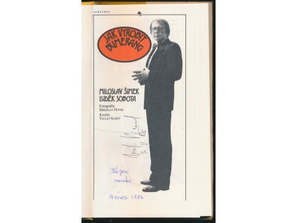 Šimek Miloslav / Sobota Luděk, Jak vyrobit bumerang, knižní publikace s podpisem, datováno 1988