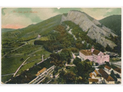 02 - Berounsko, Sv. Jan pod Skalou, celkový pohled, cca 1908
