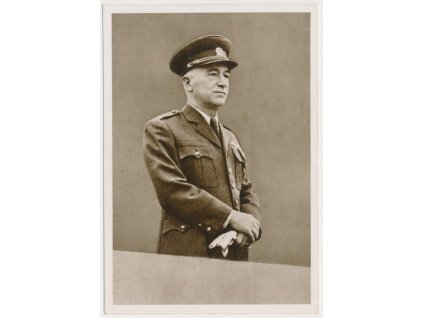 Beneš Edvard (1884-1948), prezident Budovatel ve vojenské uniformě, cca 1945