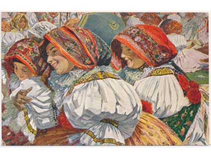 Joža Uprka (1861-1940), Děvčata z Nové Vsi u Uh. Ostrohu, cca 1930