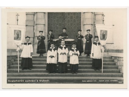 54 - Příbramsko, Svatá Hora v Čechách, Svatoborští zpěváci a trubači, 1940