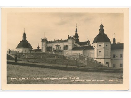 54 - Příbramsko, Svatá Hora v Čechách, Ochoz nového náměstí, cca 1938