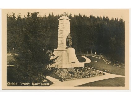15 - Domažlicko, Výhledy, Chodsko, Baarův pomník, cca 1948