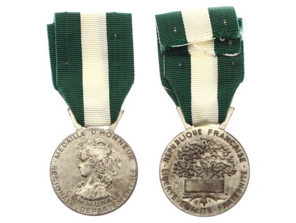Francie, AE pamětní medaile, Za pracovní činnost, stuha bez štítku, stav 1/1/1