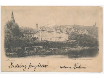 49 - Praha, Zbraslav, Zámek, prošlá poštou 1900