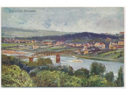 49 - Praha, Záběhlice - Zbraslav, celkový pohled, cca 1912