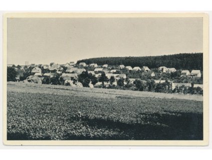 51 - Praha-západ, Klínec, celkový pohled na obec, cca 1950