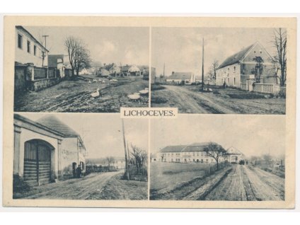 51 - Praha-západ, Lichoceves, 4 záběr partií z obce, cca 1935