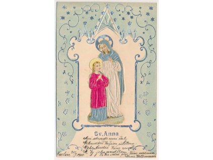 Reliéfní koláž "Sv. Anna", cca 1900