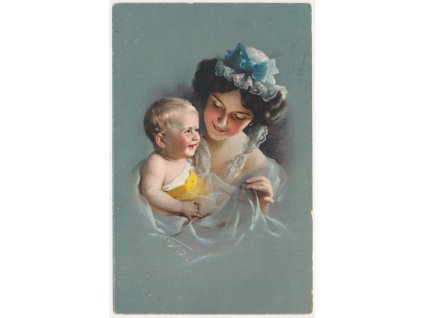 Námětová koláž, Maminka s batoletem, cca 1922