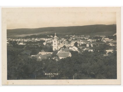 03 - Blansko, celkový pohled na město, cca 1927