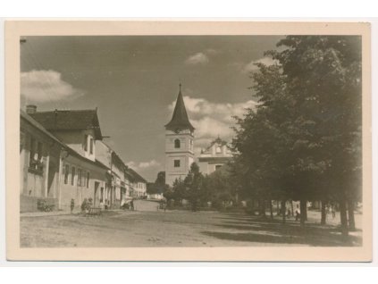 45 - Pelhřimovsko, Černovice, partie z náměstí, cca 1935