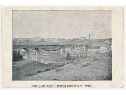 64 - Táborsko, Most elektr. dráhy Táborsko - Bechyňské, cca 1914