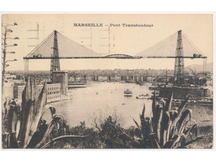 Francie, Marseille, Pont Transbordeur, Přístav, cca 1926