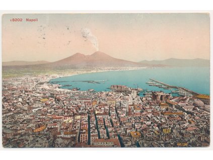 Itálie, Napoli (Neapol), celkový pohled, cca 1911