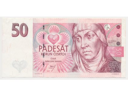 ČR, 50 Kč, 1997, série E, neperforovaná, stav 2