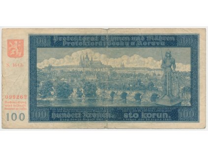 Protektorát, 100 K, 1940, série Gb, neperforovaná, oběhový stav