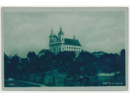 41 - Olomoucko, Dub nad Moravou, pohled na kostel, cca 1934