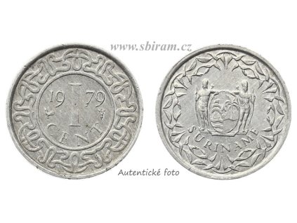 Surinam, mince 1 Cent, 1979...viz autentické foto
