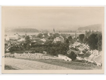 10 - Chrudimsko, Heřmanův Městec, celkový pohled, cca 1956