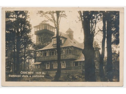 15 - Domažlicko, Čerchov, Turistická chata a rozhledna, cca 1933