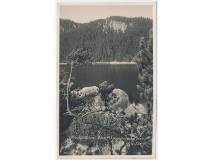 48 - Prachaticko, Plešné jezero (Plöckensteiner See), foto J. Seidel, cca 1920