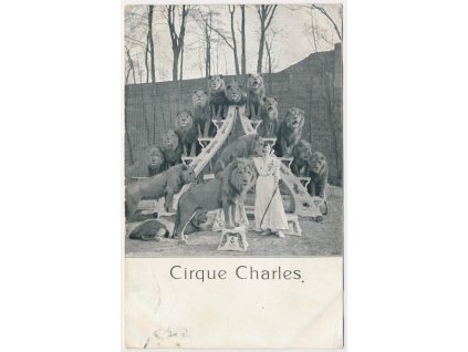 Pamětní pohlednice cirkusu Charles, cca 1913