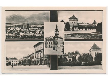 Slovensko, Kežmarok, 5-ti záběr dominant města, cca 1948