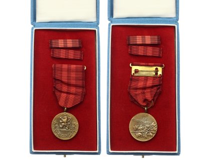 ČSSR, AE pamětní medaile Za službu vlasti, stuha, 2x stužka, etue, luxusní sběratelská jakost