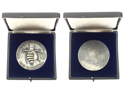Maďarsko, AE sportovní medaile Elektrozávody Budapešť, průměr 55 mm, okolo roku 1960, krásná sběratelská jakost