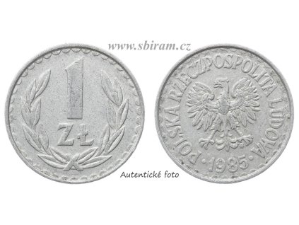 Polsko, mince 1 Zloty, 1985...viz autentické foto