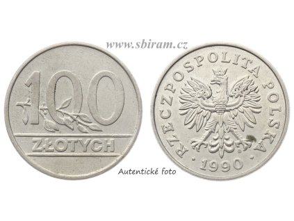 Polsko, mince 100 Zlotych, 1990...viz autentické foto