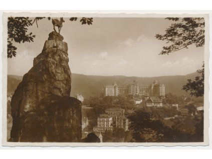 25 - Karlovy Vary (Karlsbad), Jelení skok, pohled na Hotel Imperial, 1936