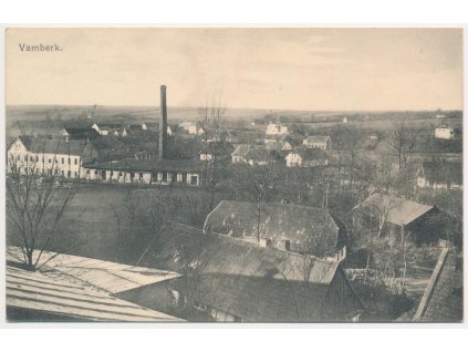 57 - Rychnovsko, Vamberk, pohled na továrnu a okolí, cca 1925