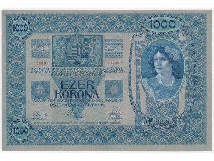 Rakousko - Uhersko, 1000 K, 1902, série 1207, stav UNC