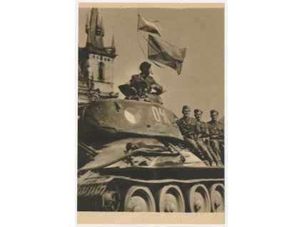 49 - Praha, Květen 1945, Vojáci, tank....