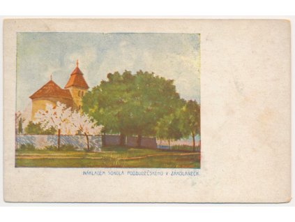 27 - Kladensko, Budeč (hradiště), kostel sv. Petra a Pavla, cca 1920