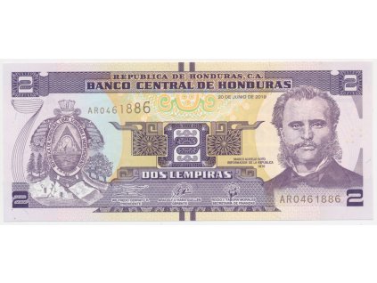 Honduras, 2 Lempiras, 2019, stav UNC