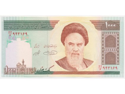 Írán, 1000 Rials, 1992, stav UNC