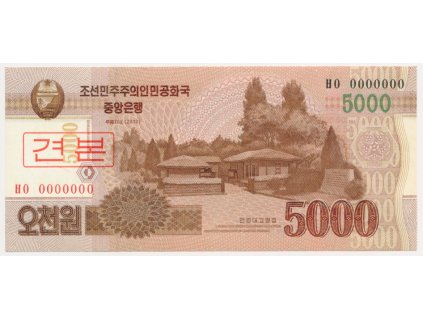 Severní Korea, 5000 Won, 2013, anulát, stav UNC