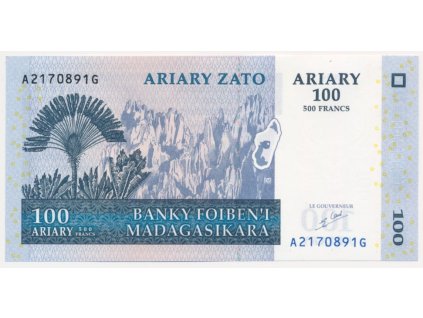 Madagaskar, 100 Ariary, 2004, stav UNC