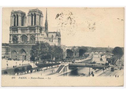 Francie, Paris (Paříž), Notre Dame, cca 1925