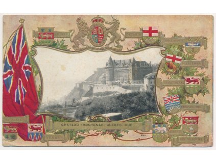 Kanada, Château Frontenac, koláž, cca 1906