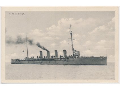 S. M. S. Spaun, pohled na křižník R-U námořnictva, 1914
