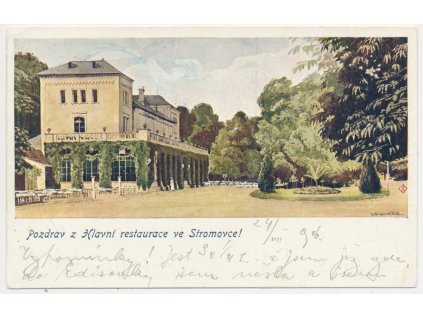 49 - Praha, Hlavní restaurace ve Stromovce, cca 1906