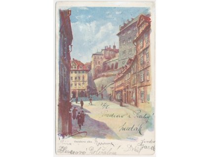 49 - Praha, Ostruhová (Nerudova) ulice, prošlá poštou 1904